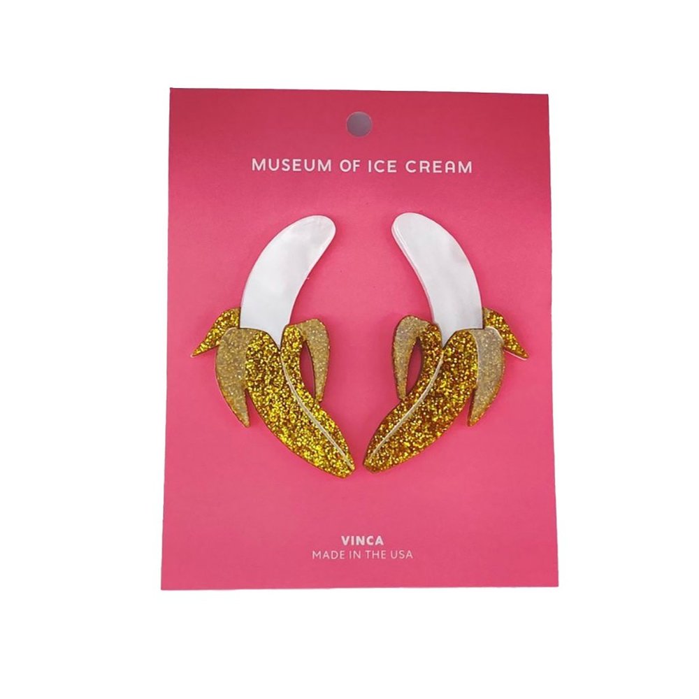 Museum of Ice Cream & Vinca Glam Banana earrings